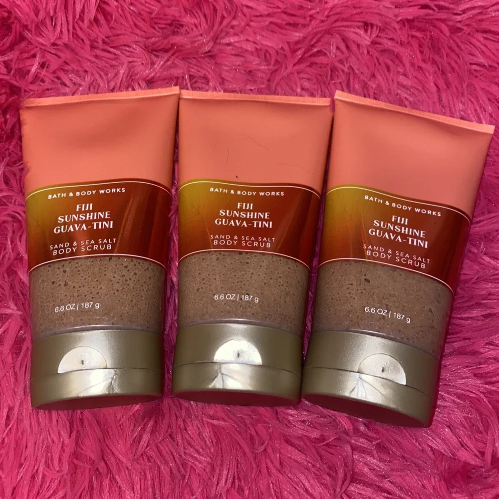 3x Fiji Sunshine Guava-Tini Sand & Sea Salt Body Scrub Bath & Body Works